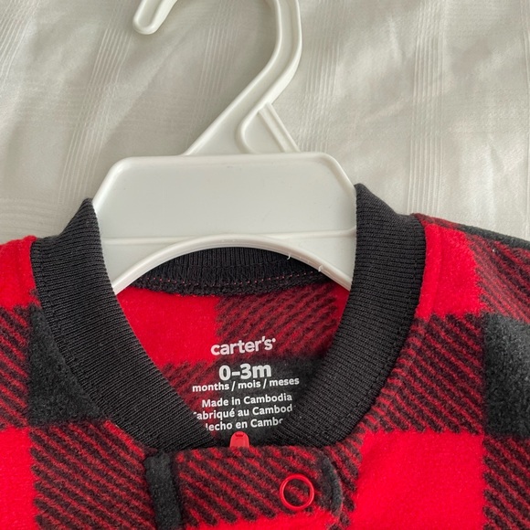 2 NEW 3 mo carters fleece sleep sacks - Picture 4 of 4